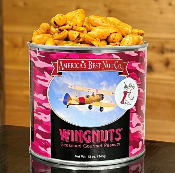 Pica Rico Wingnuts in 12oz tins on a white background